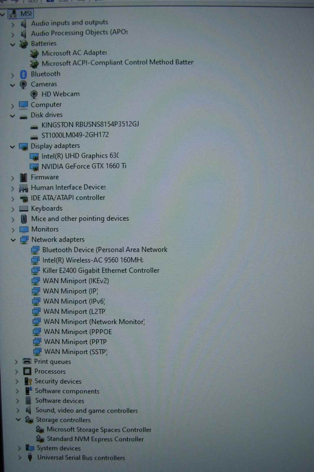 MSI GL63 9SDK 15.6'' FHD i7-9750H 2.6GHz 16GB 512GB/1TB GTRX 1660 Ti Battery 91% - Tested Computer Laptop Parts