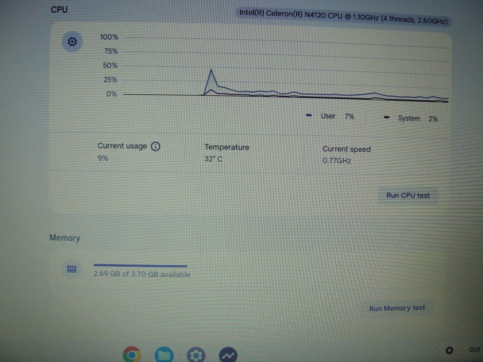 HP Chromebook 14a-NA0013DX Celeron N4120 4GB RAM, 64GB SSD Charger PWR battery - Tested Computer Laptop Parts