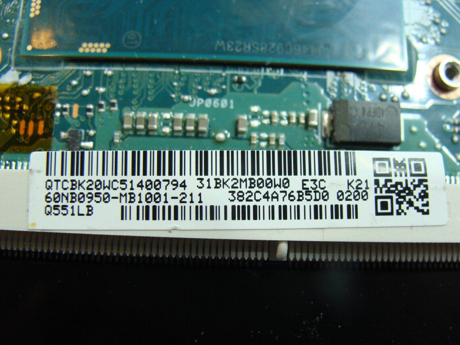Asus Q551LN-BSI708 i7-5500U 2.4GHz 4GB GT940M Motherboard 60NB0950-MB1001 /AS IS - Tested Computer Laptop Parts