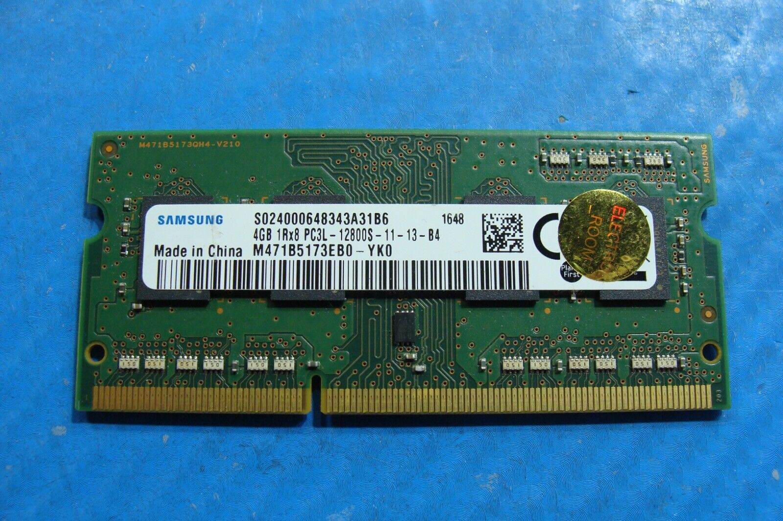 Lenovo 11E Samsung 4GB 1Rx8 PC3L-12800S Memory RAM SO-DIMM M471B5173EB0-YK0 - Tested Computer Laptop Parts
