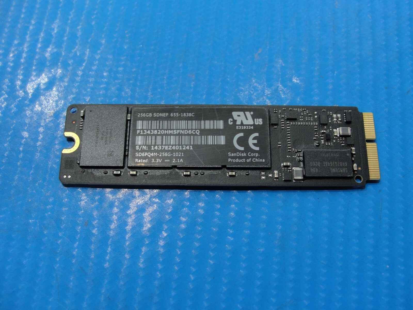 MacBook A1466 SanDisk 256GB SSD Solid State Drive SD6PQ4M-256G-1021 655-1838C - Tested Computer Laptop Parts