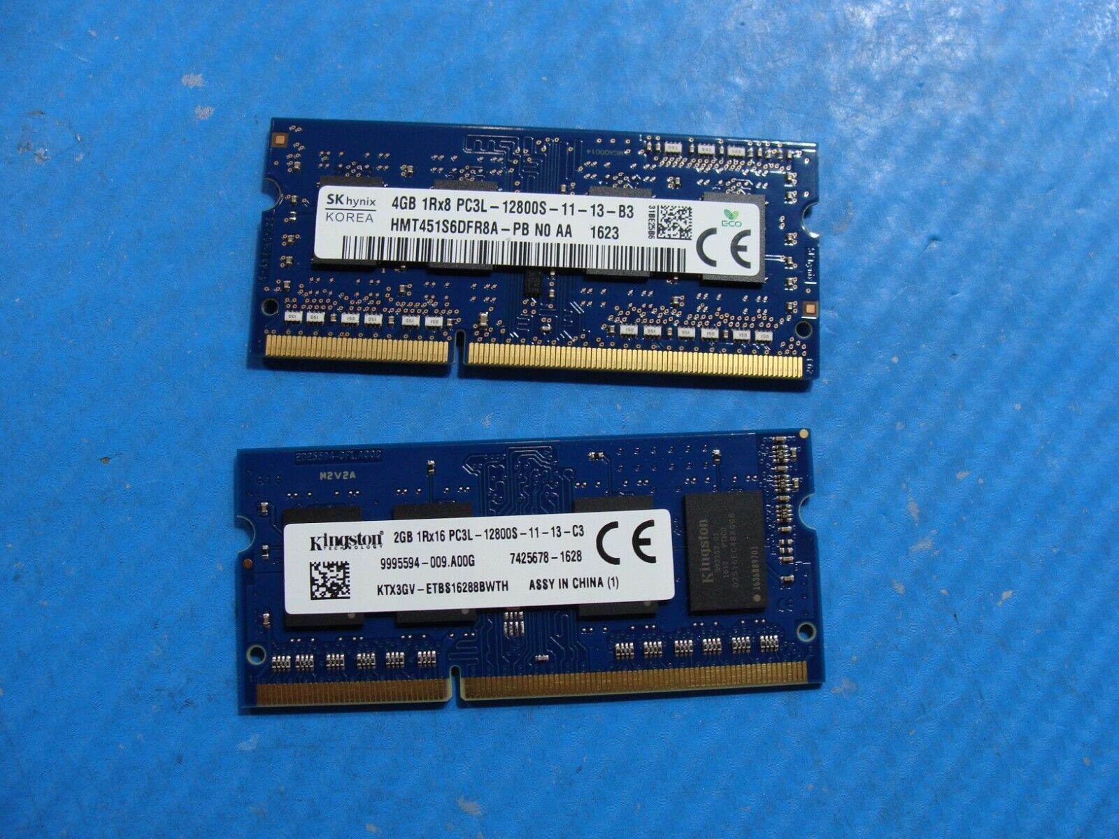 Dell 15 3558 6GB (4GB & 2GB) PC3L-12800S Memory RAM SO-DIMM HMT451S6DFR8A-PB - Tested Computer Laptop Parts