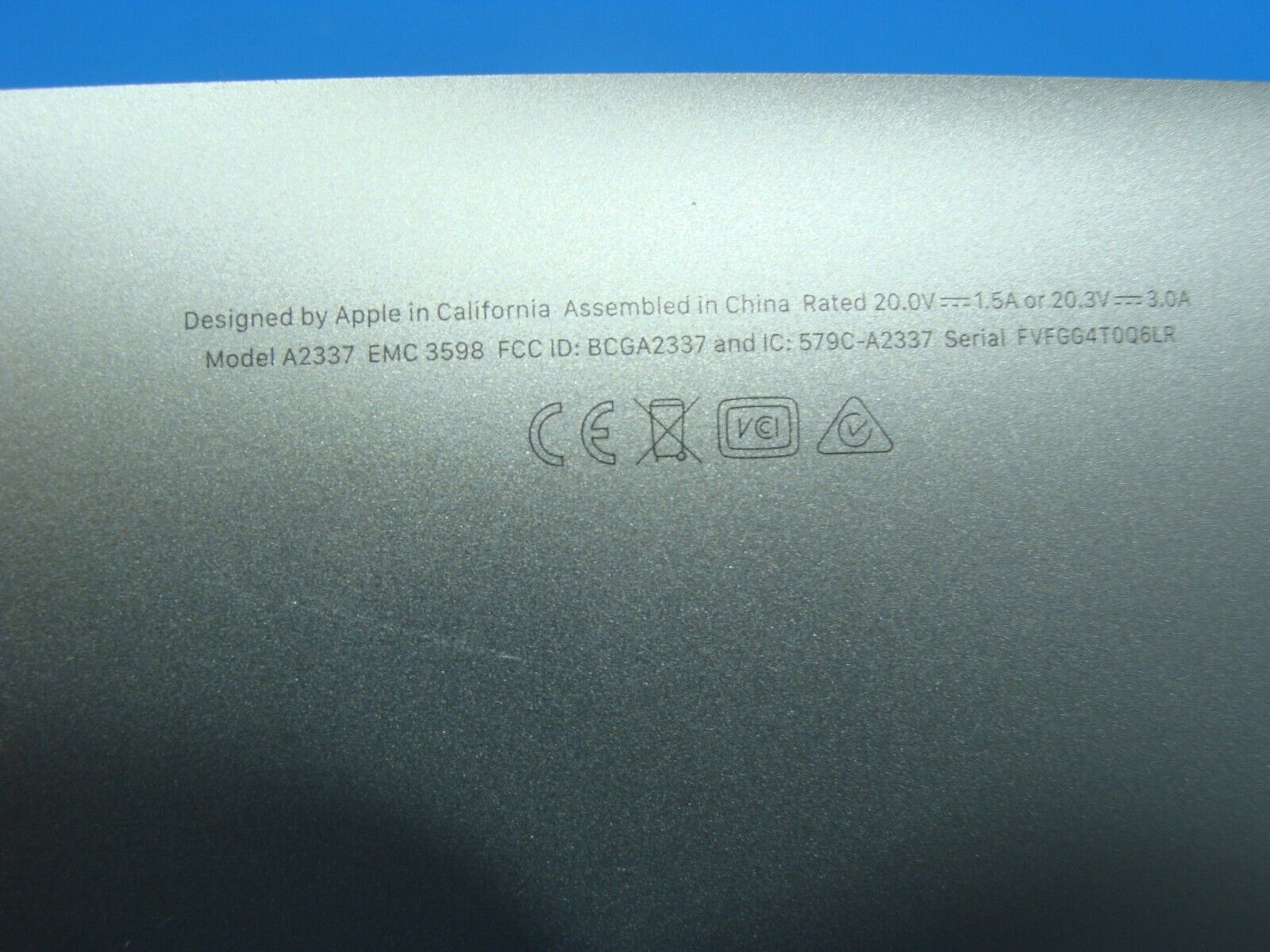 MacBook Air A2337 Late 2020 MGN63LL/A 13