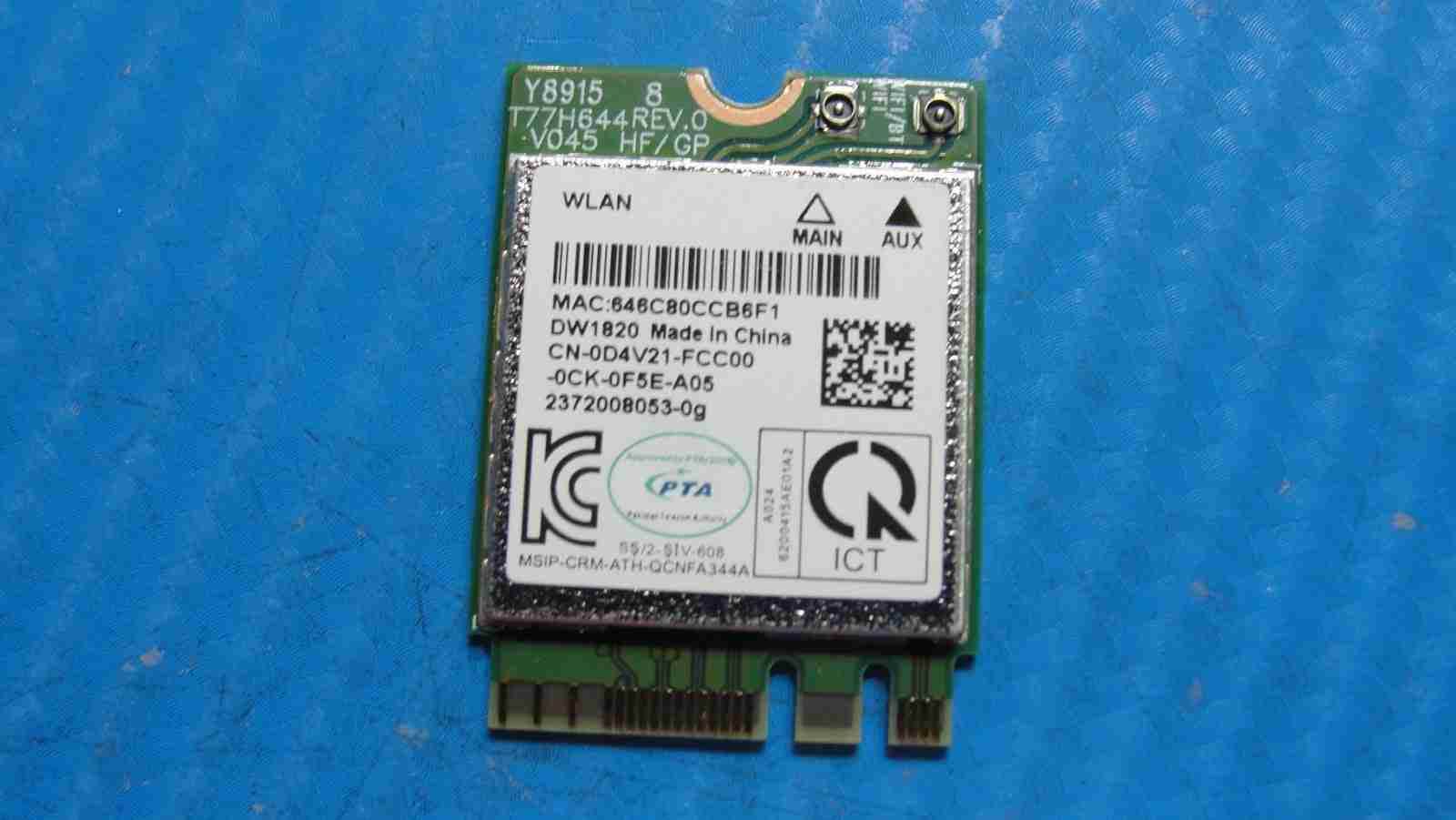 Dell Latitude 15.6” 5520 Genuine Laptop WiFi Wireless Card QCNFA344A D4V21 - Tested Computer Laptop Parts