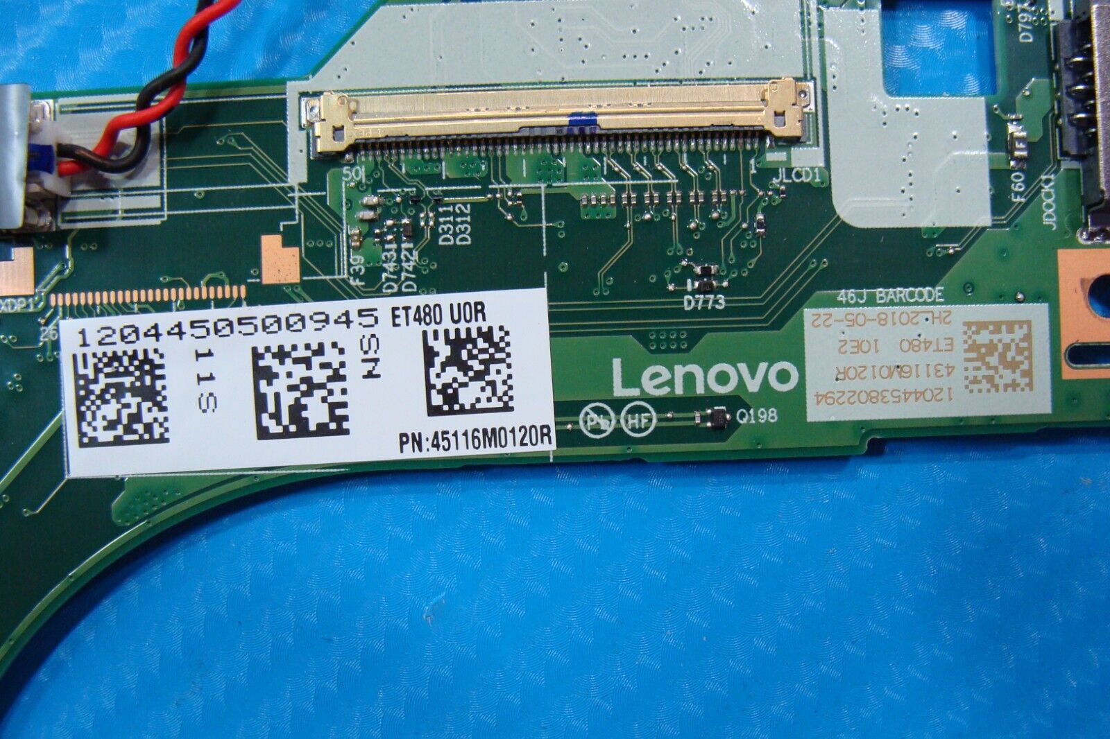Lenovo ThinkPad 14” T480s OEM Intel i5-8250U 1.6GHz Motherboard NM-B501 01YR328