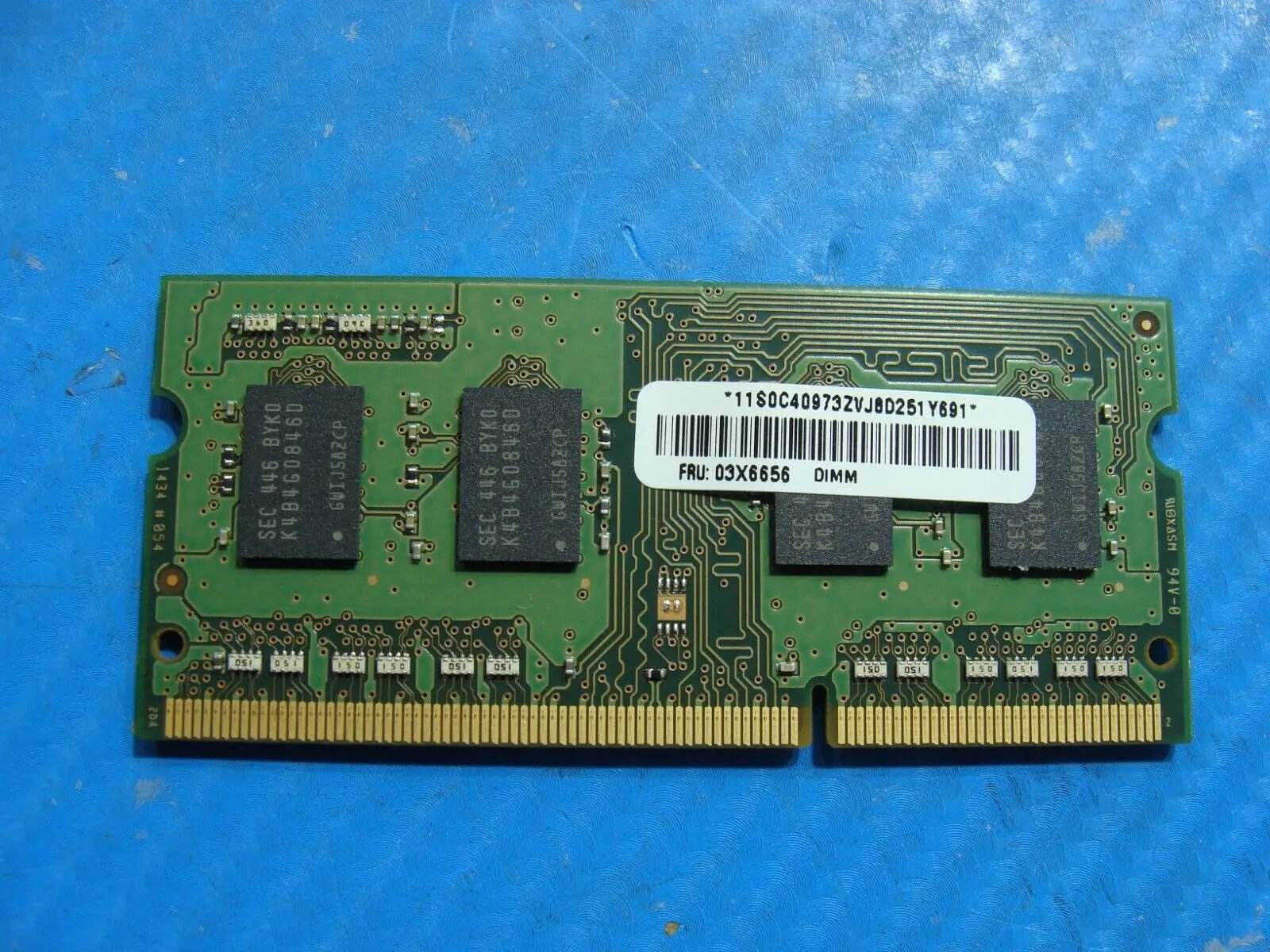 Lenovo T440p Samsung 4GB 1Rx8 PC3L-12800S Memory RAM M471B5173DB0-YK0 - Tested Computer Laptop Parts