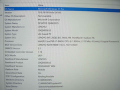 Lenovo ThinkPad X1 Carbon Gen 7 14”TOUCH FHD Core i7-8665U 1.9GHz 16GB 512GB SSD - Tested Computer Laptop Parts