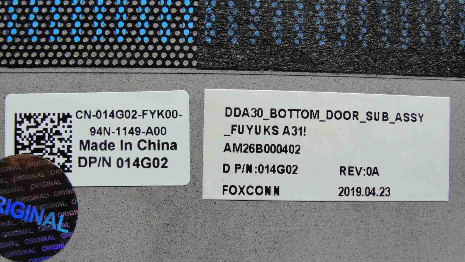 Dell Latitude 13.3” 7390 2in1 Genuine Bottom Case Base Cover 14G02 AM26B000402 - Tested Computer Laptop Parts