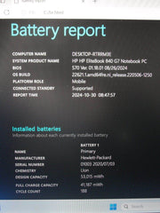 HP EliteBook 840 G7 FHD Core i5-10310U 1.7GHz 16GB 512GB SSD + Charger - Tested Computer Laptop Parts