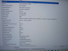 Dell Latitude 5400 14”FHD Intel Core i7-8665U 1.9GHz 16GB 512GB SSD +Charger - Tested Computer Laptop Parts