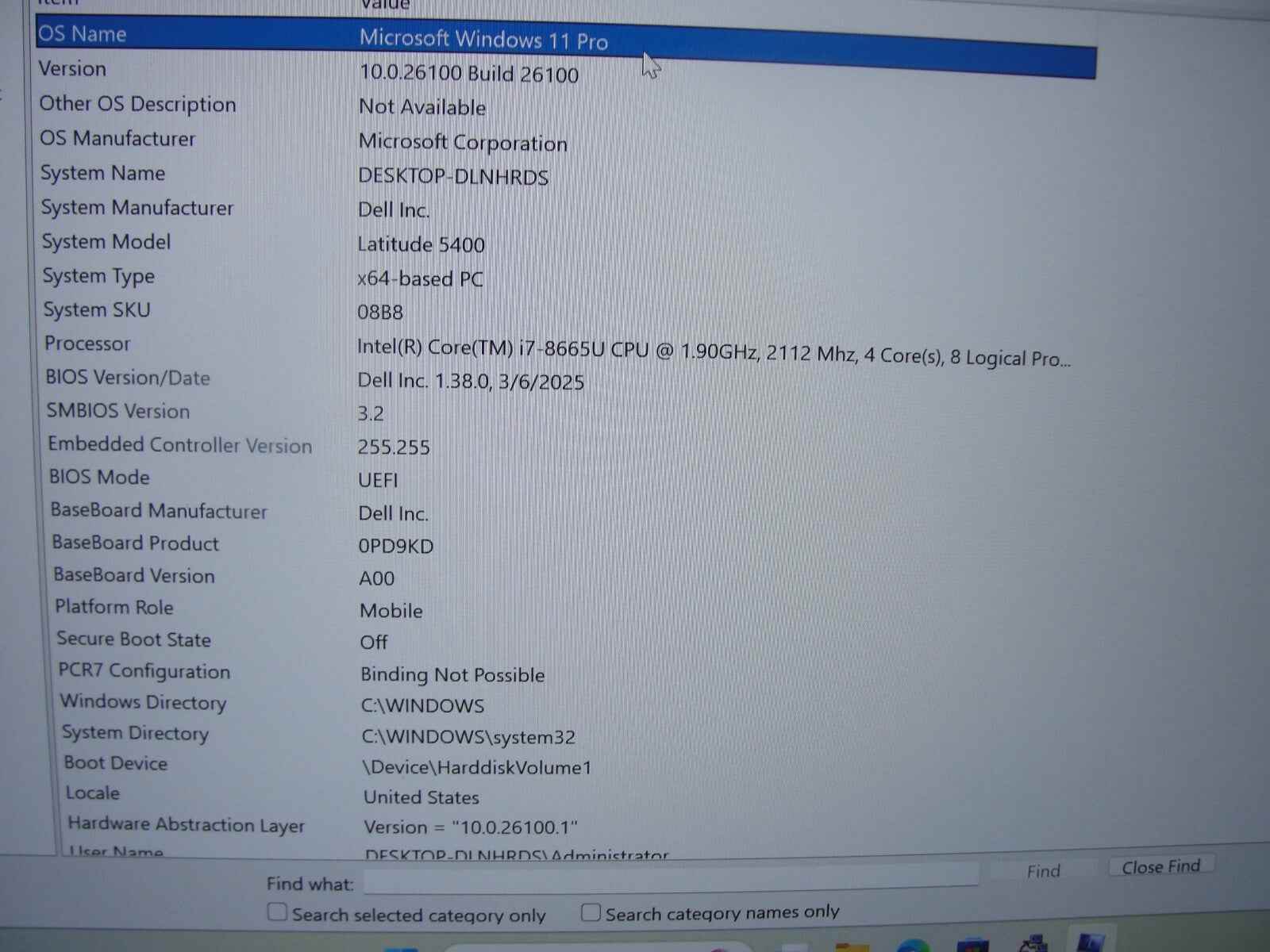Dell Latitude 5400 14”FHD Intel Core i7-8665U 1.9GHz 16GB 512GB SSD +Charger - Tested Computer Laptop Parts