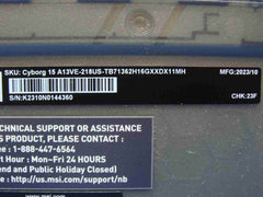 MSI Cyborg 15 A13 15.6'' FHD 144hz i7-13620H 2.4GHz 16GB 512GB RTX4050 Batt 81% - Tested Computer Laptop Parts