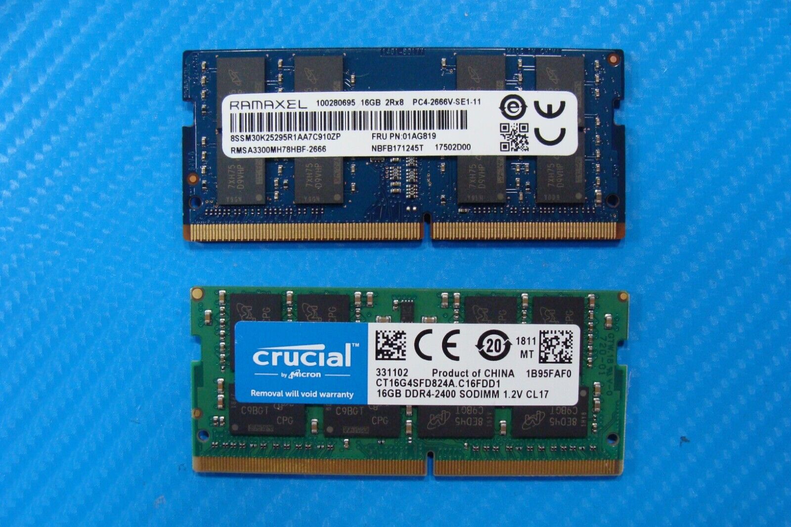 Lenovo T470 Crucial 32GB (2x16GB) Memory RAM SO-DIMM CT16G4SFD824A.C16FDD1
