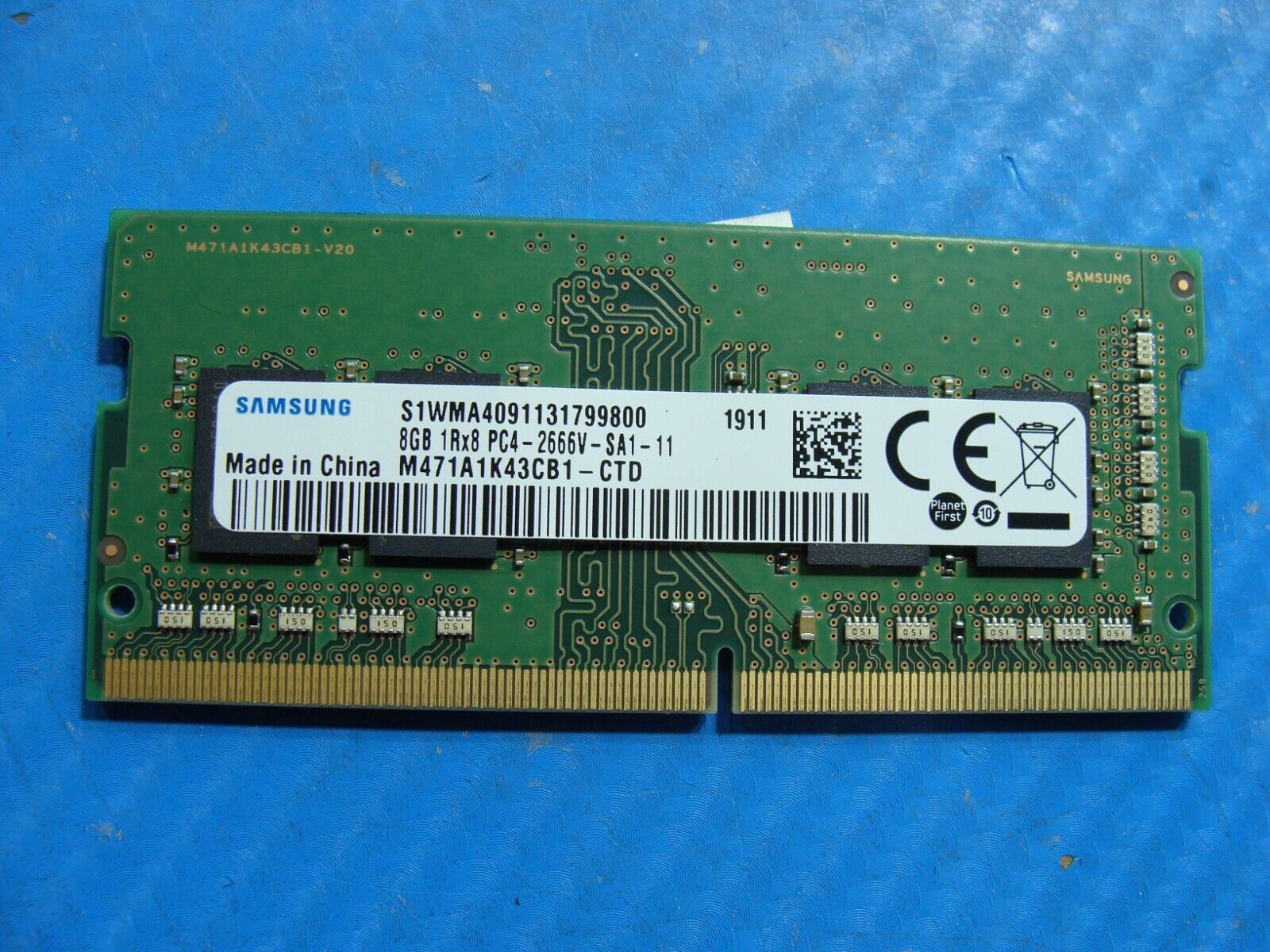 HP 15-dw0037wm Samsung 8GB 1Rx8 PC4-2666V Memory RAM SO-DIMM M471A1K43CB1-CTD