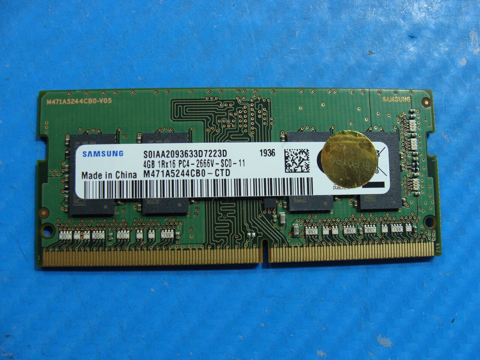 HP 14-dk0002dx Samsung 4GB 1Rx16 PC4-2666V SO-DIMM Memory RAM M471A5244CB0-CTD