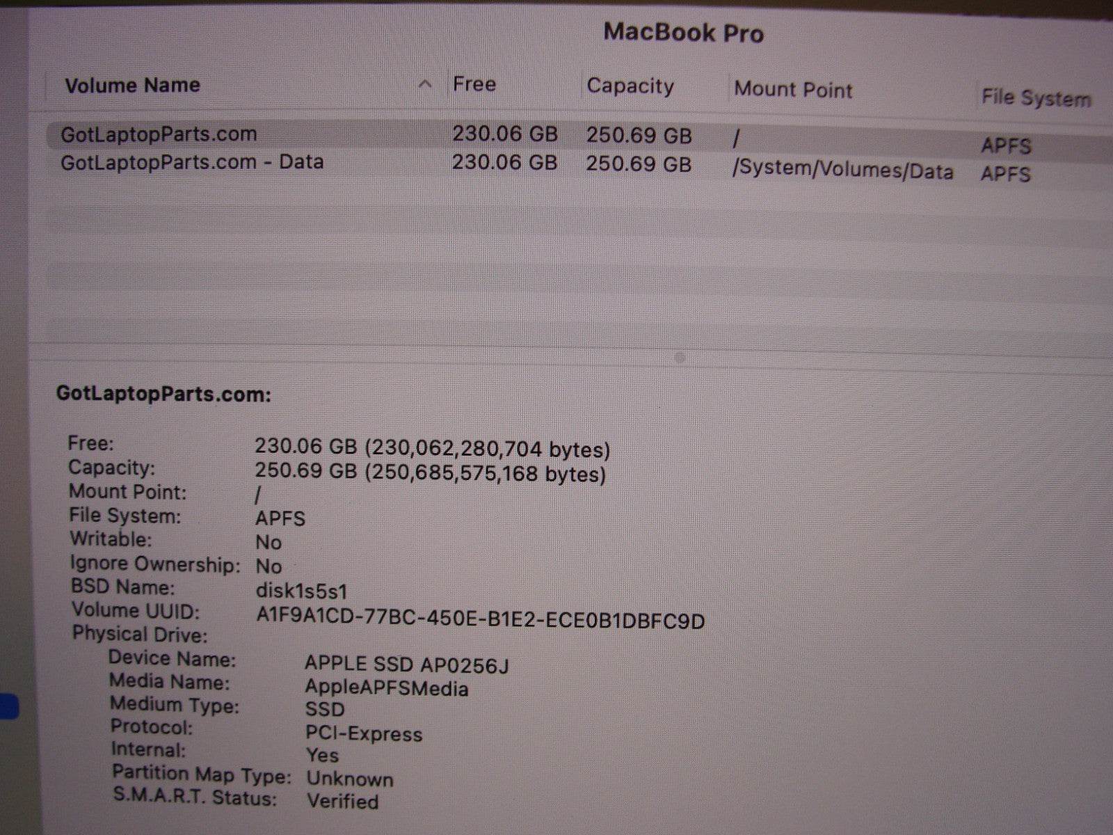 Apple MacBook Pro 13 A1706 Mid-2017 i5-7267U 3.1Ghz 8GB 256GB MPXV2LL/A Silver - Tested Computer Laptop Parts