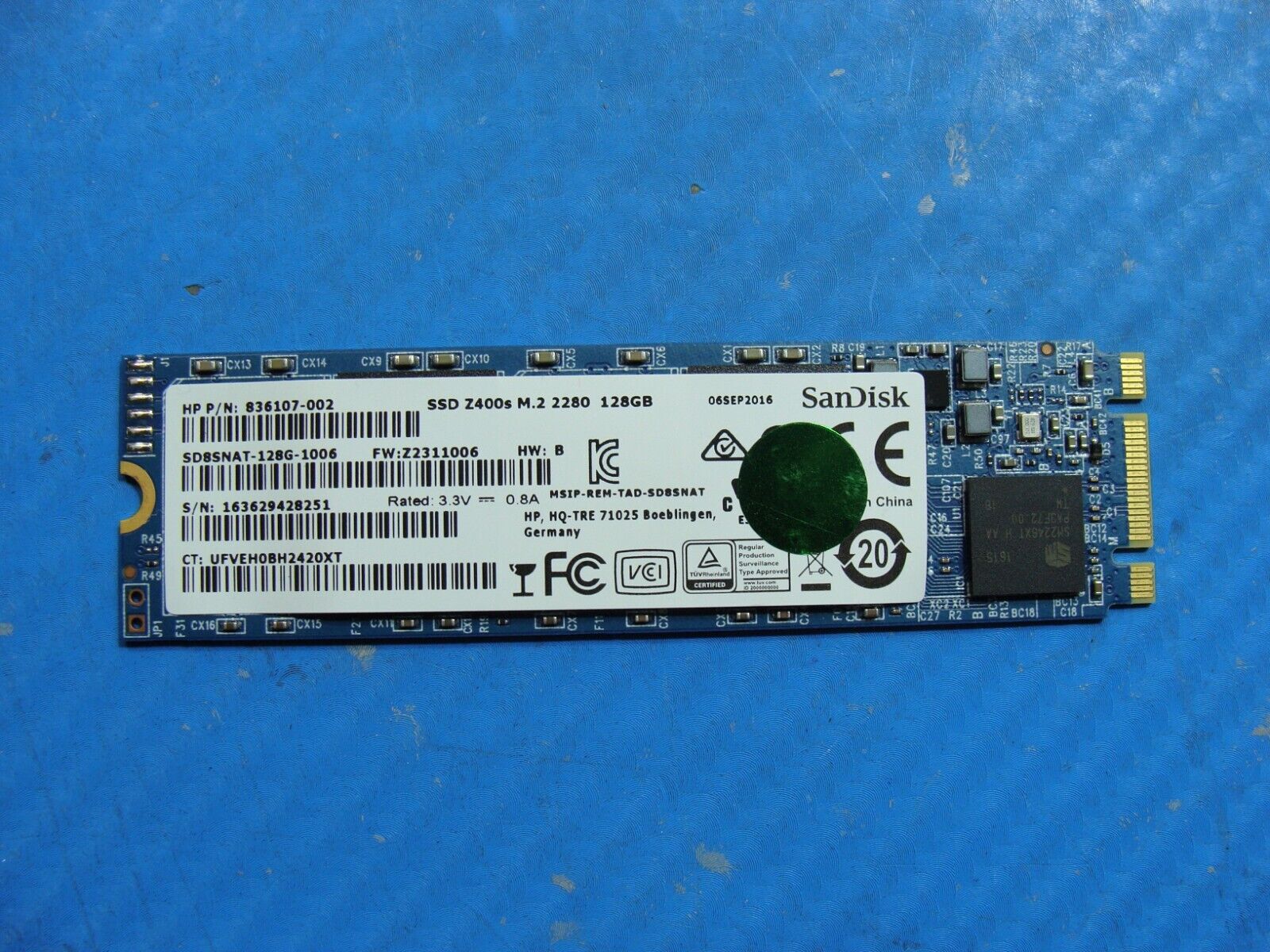 HP 15t-bc000 SanDisk 128GB SATA M.2 SSD Solid State Drive SD8SNAT-128G-1006
