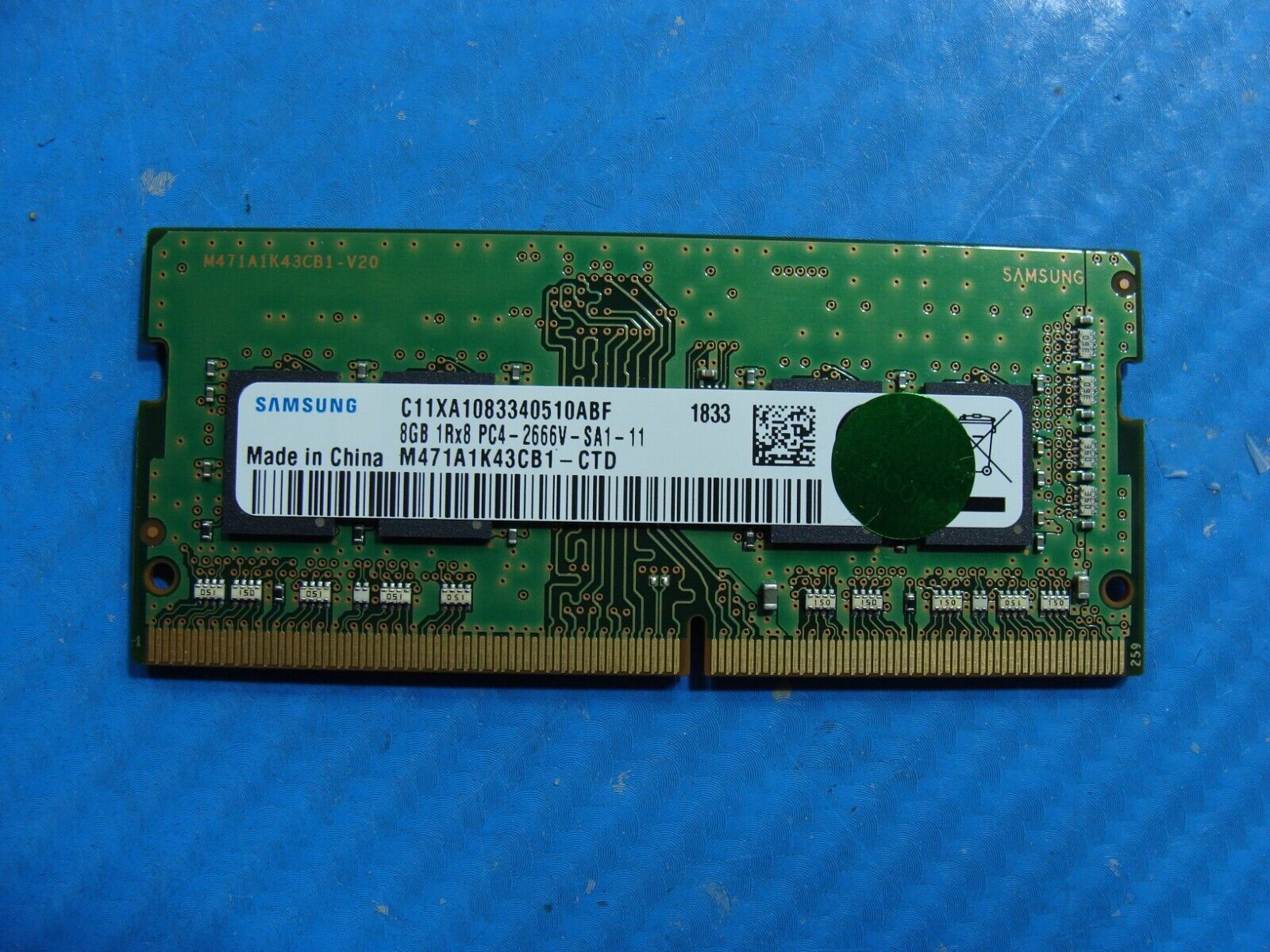 Lenovo Y530-15ICH Samsung 8GB 1Rx8 PC4-2666V Memory RAM SO-DIMM M471A1K43CB1-CTD