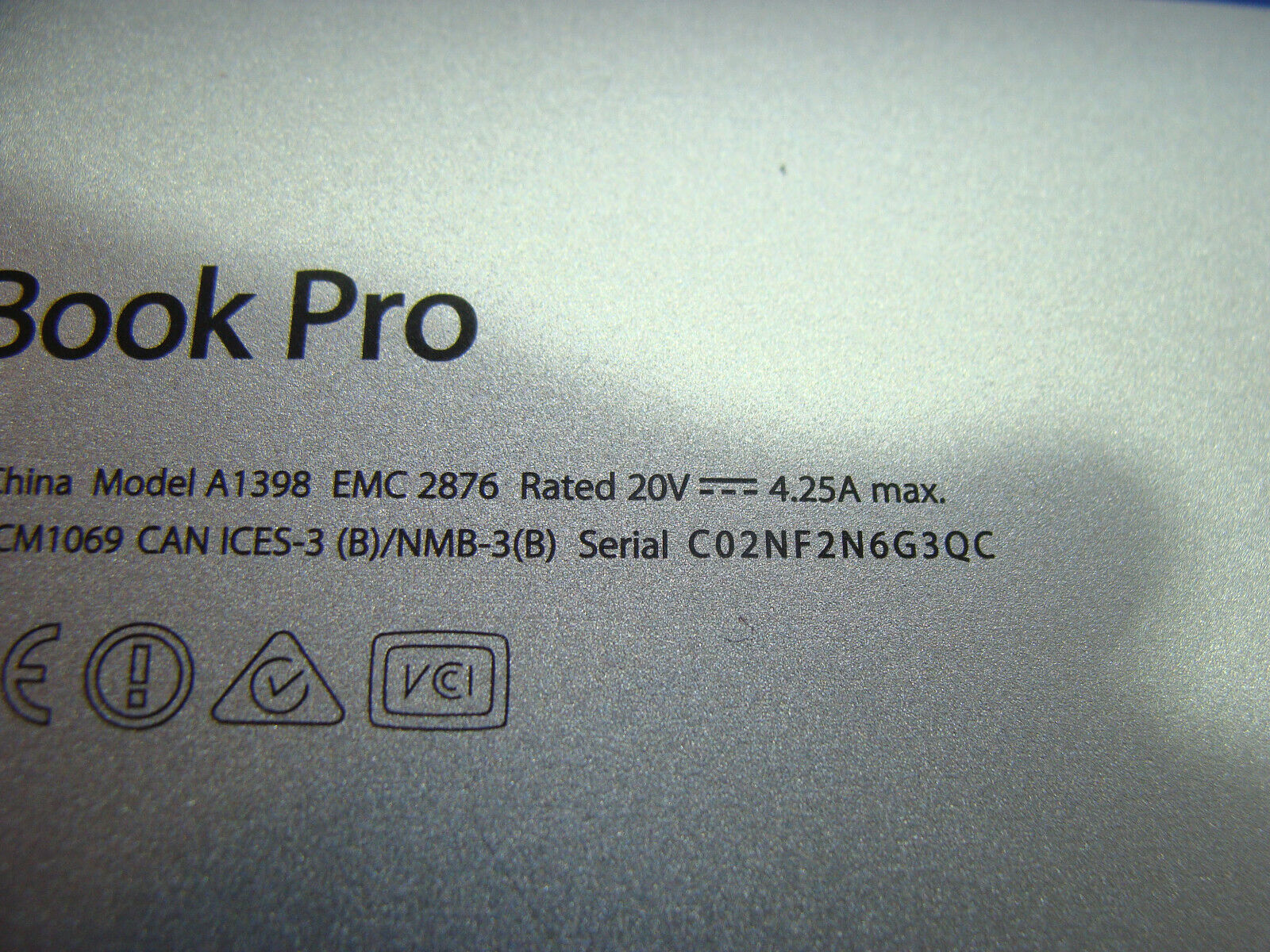 MacBook Pro A1398 15