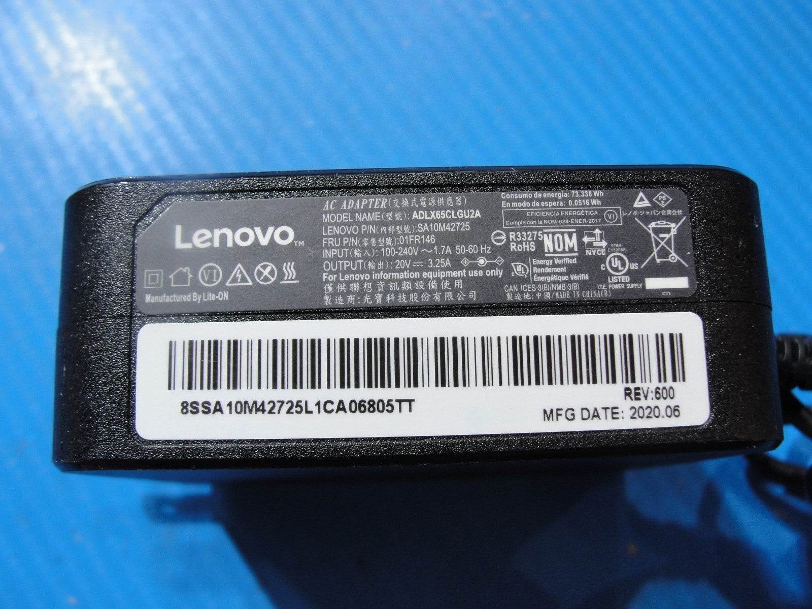 Original Lenovo 65W AC Adapter 20V 3.25A – 4.0×1.7mm Black Tip No Center Pin - Tested Computer Laptop Parts