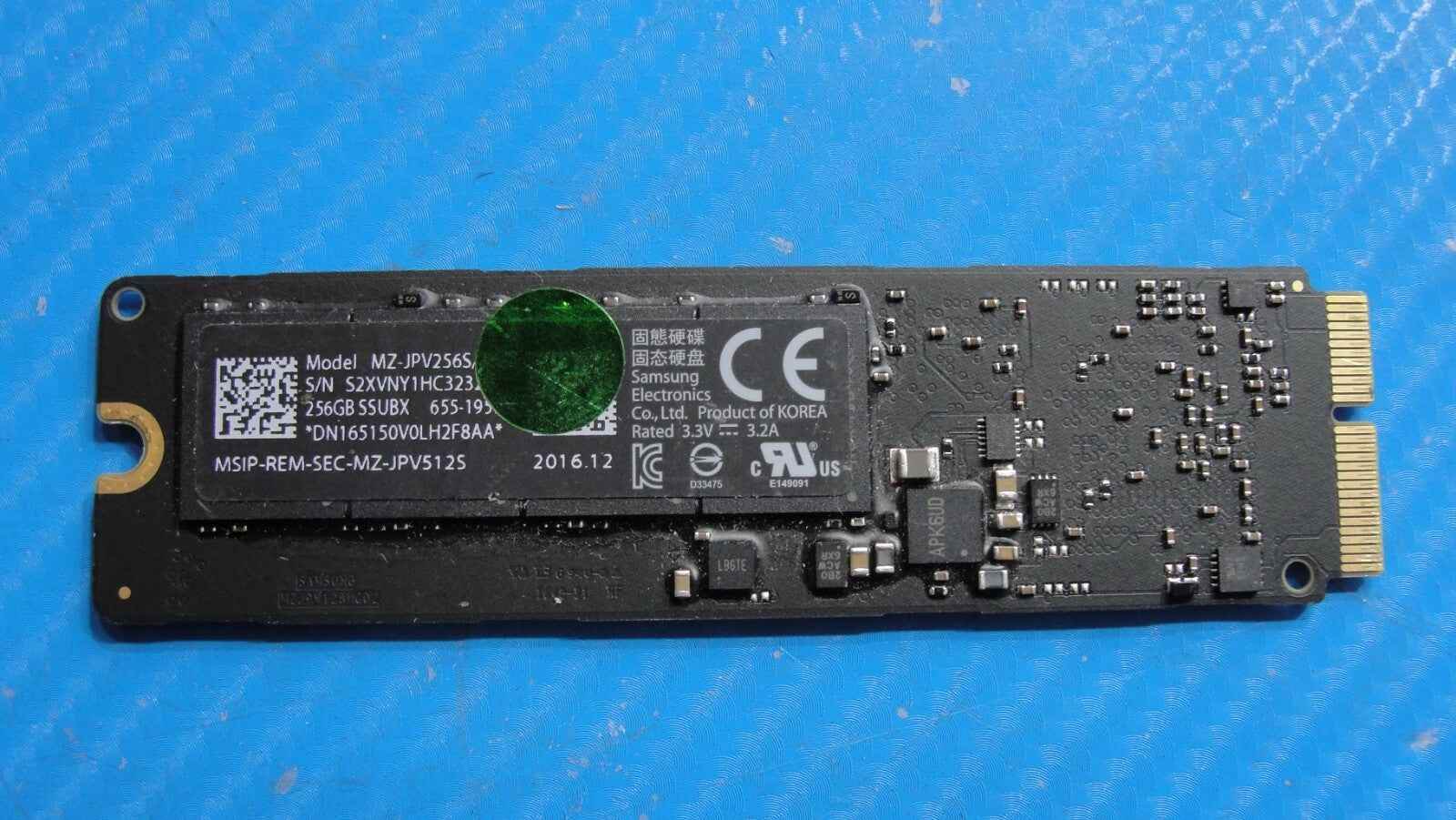 MacBook Pro A1502 Samsung 256GB SSD Solid State Drive MZ-JPV256S 661-02396 - Tested Computer Laptop Parts