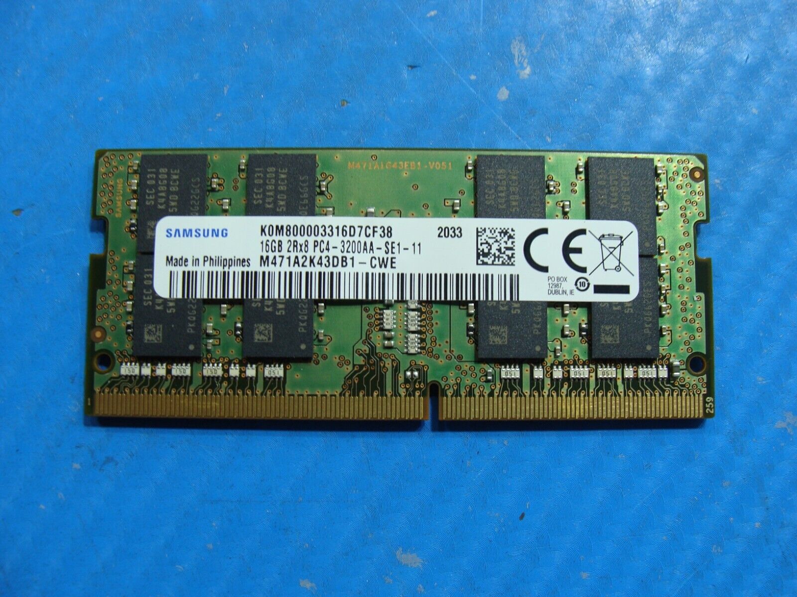 Dell 5310 Samsung 16GB 2Rx8 PC4-3200AA SO-DIMM Memory RAM M471A2K43DB1-CWE