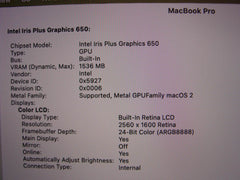Apple MacBook Pro 13 A1706 Mid-2017 i5-7267U 3.1Ghz 8GB 256GB MPXV2LL/A Silver - Tested Computer Laptop Parts