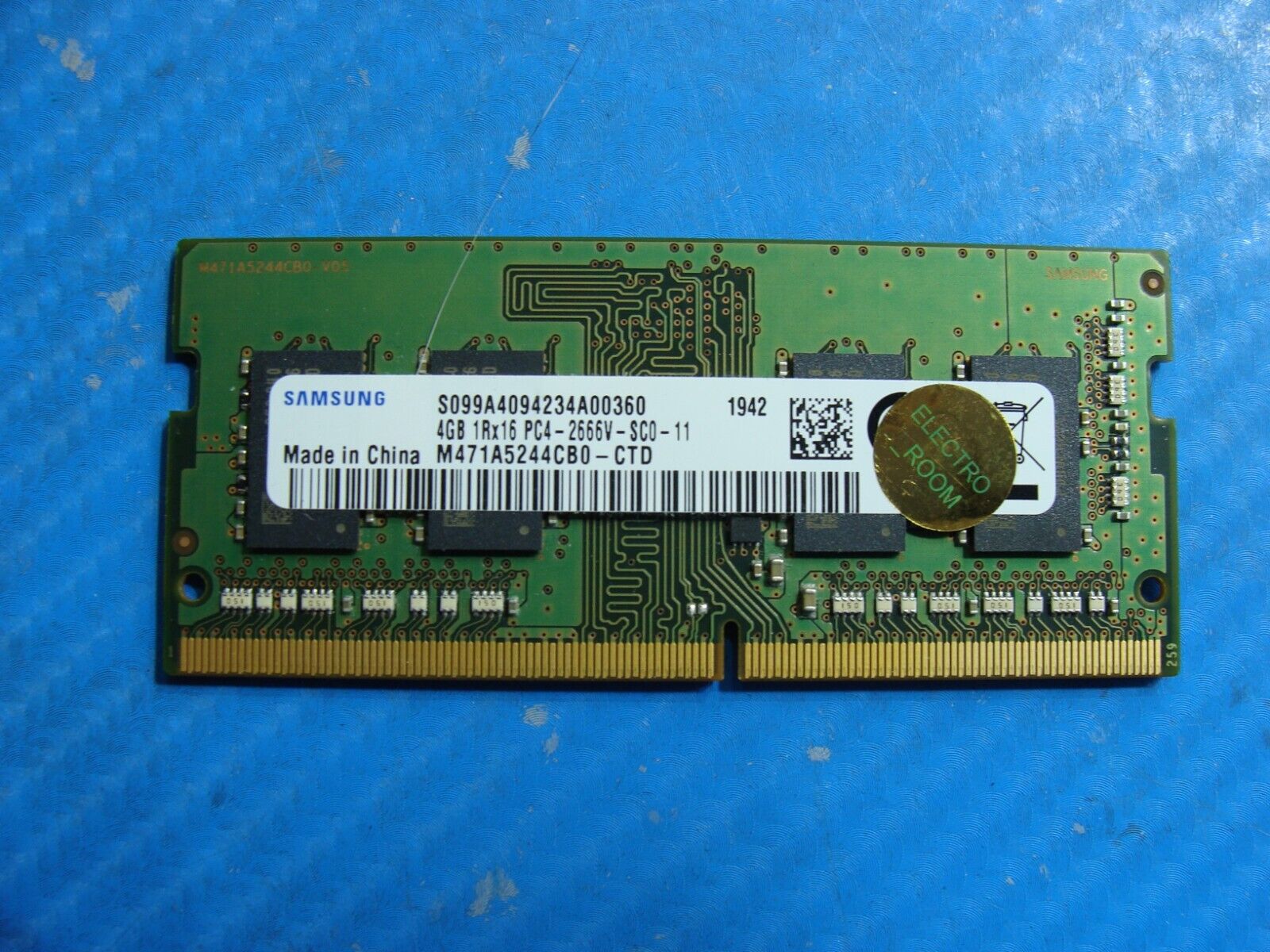 HP 14-dq1033cl Samsung 4GB 1Rx16 PC4-2666V SO-DIMM Memory RAM M471A5244CB0-CTD
