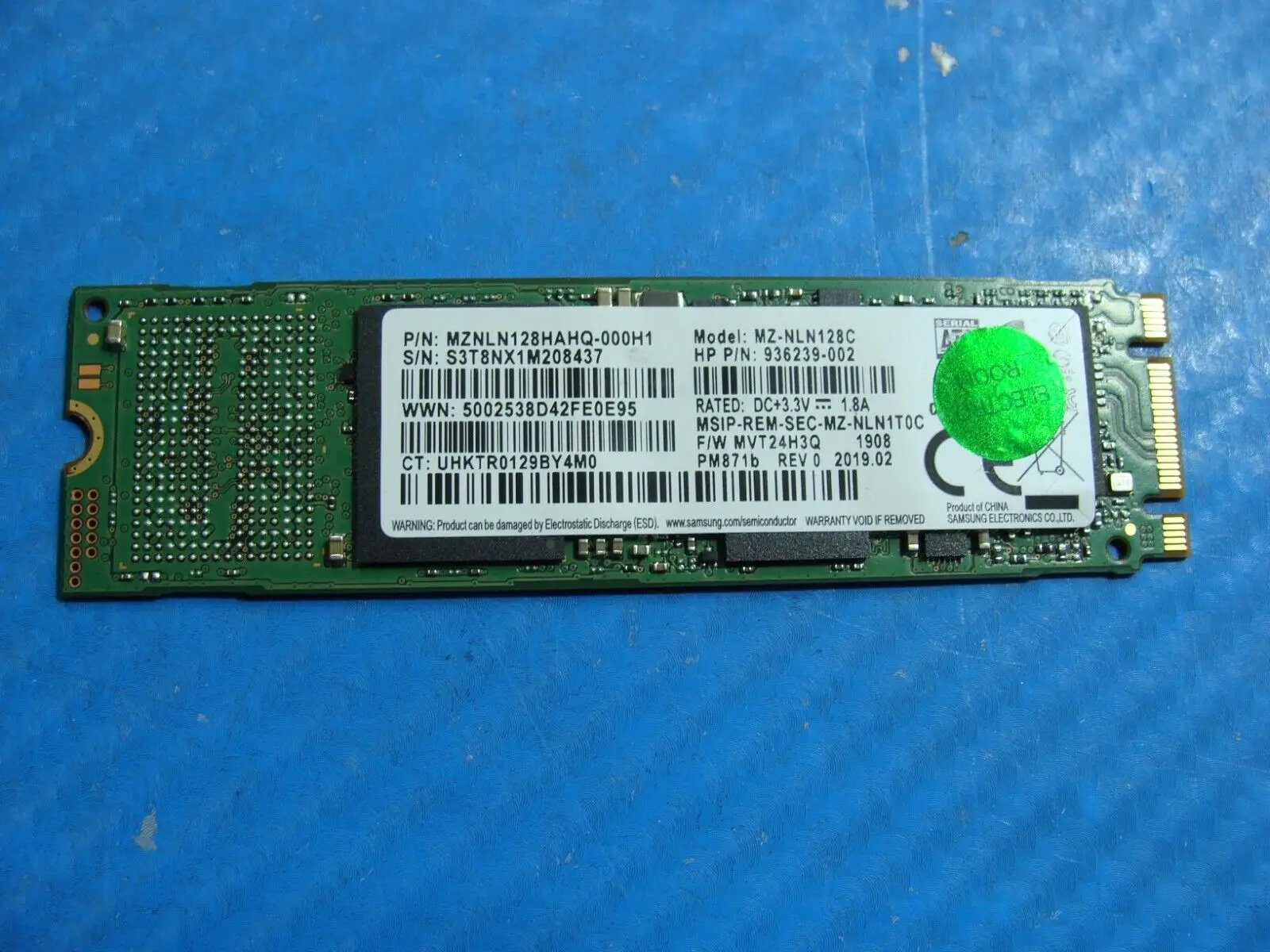 HP 14m-dh0003dx Samsung 128GB SATA M.2 SSD Solid State Drive MZNLN128HAHQ-000H1