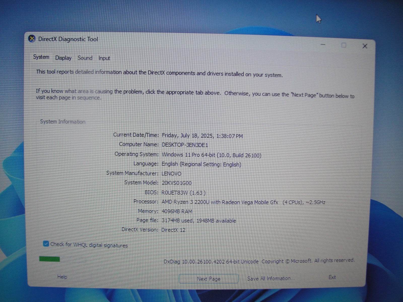 Lenovo ThinkPad E585 15.6” HD AMD Ryzen 3 2200U 2.5GHz 4GB 256GB+Original Charge - Tested Computer Laptop Parts