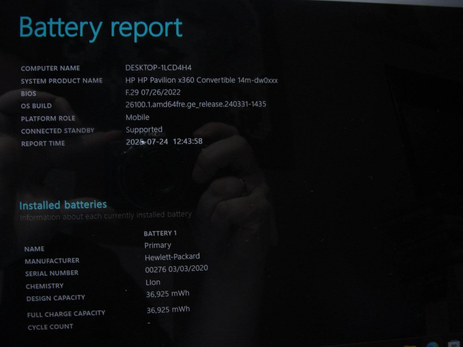 HP Pavilion x360 14M-DW0023DX 14”FHD TOUCH i5-1035G1 1GHz 8GB SSD Reset 256GB - Tested Computer Laptop Parts