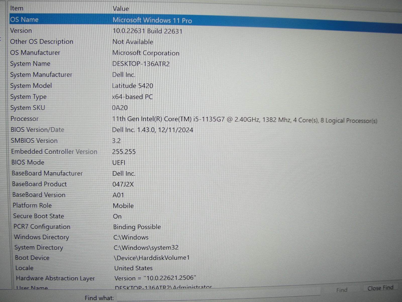 Dell Latitude 5420 14”FHD Intel Core i5-1135G7 2.4GHz 8GB 256GB SSD + Charger - Tested Computer Laptop Parts