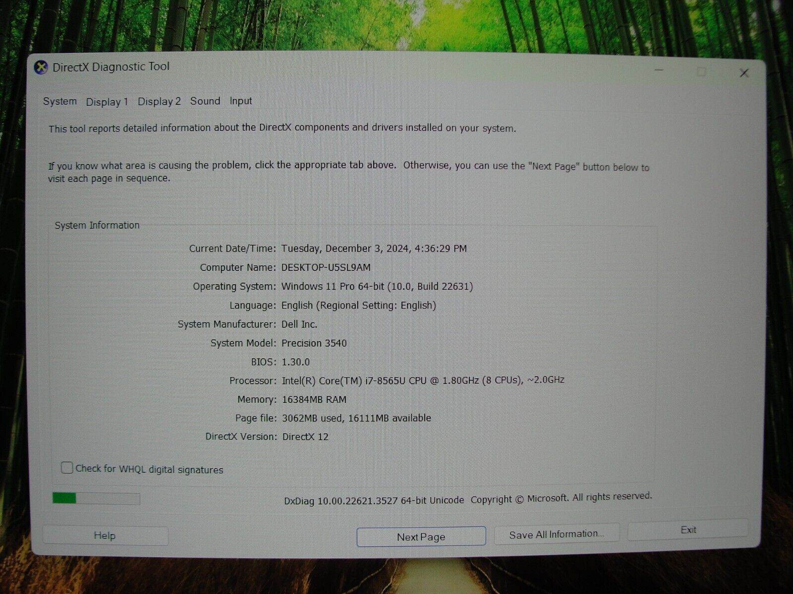 Dell Precision 15 3540 15.6” i7-8th Gen 1.8GHz 16GB 512GB SSD Original Charger - Tested Computer Laptop Parts