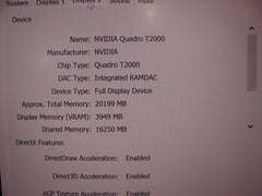 Lenovo ThinkPad P53 laptop 15.6" UHD 4K vPRO i7-9750H 2.6GHz 32G 2TB HDD T2000