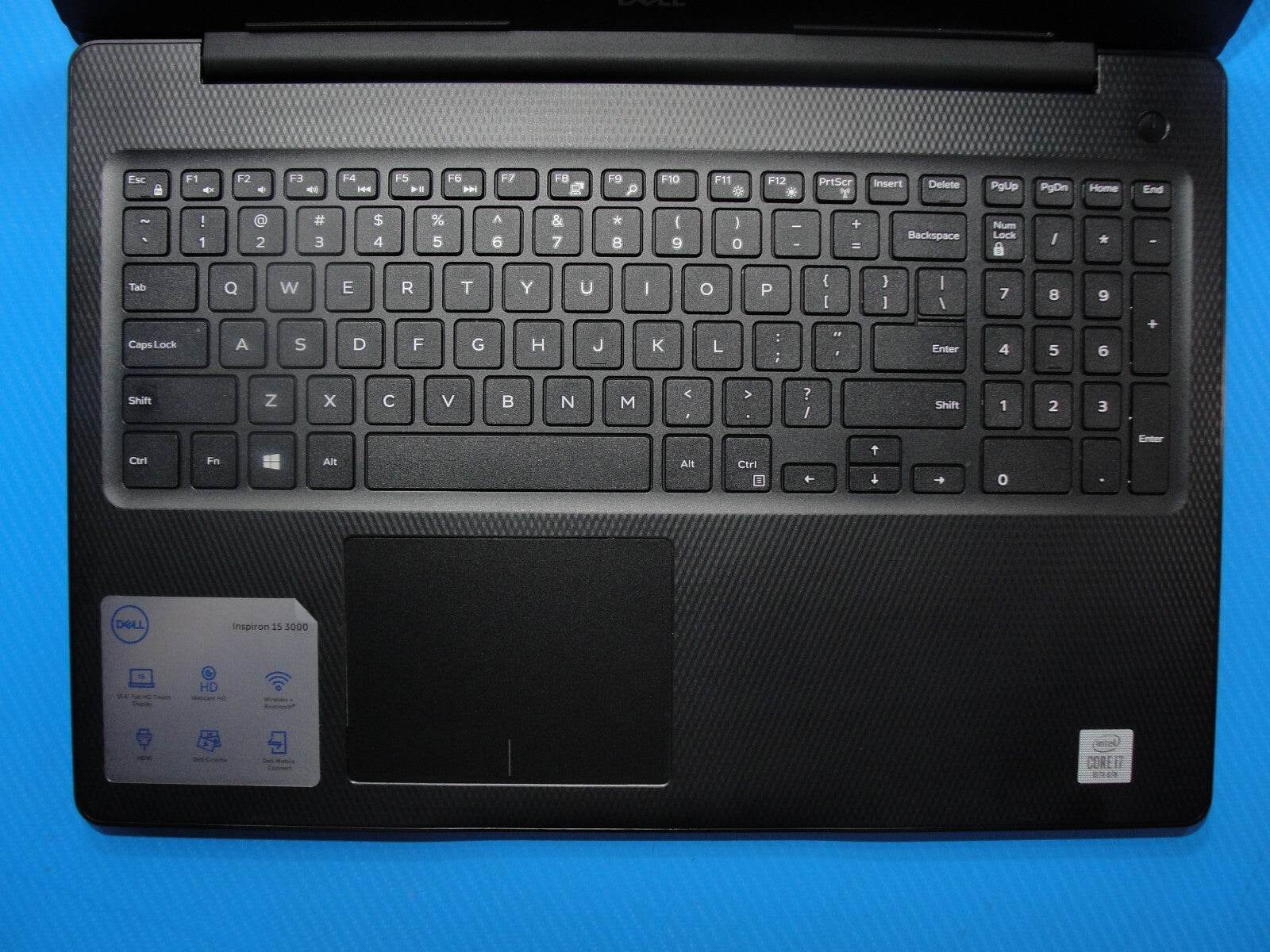 Dell Inspiron 3593 15.6” TOUCH FHD Core i7-1065G7 1.3GHz 12GB 1TB HDD + Charger - Tested Computer Laptop Parts