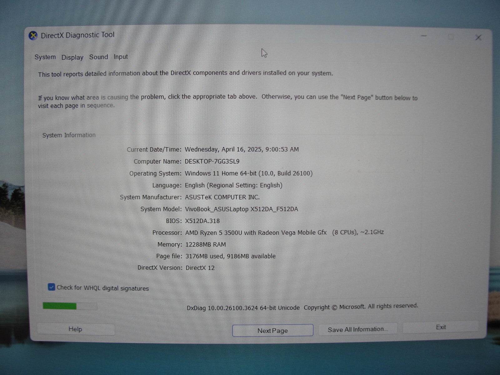 Asus VivoBook F512DA 15.6” FHD AMD Ryzen 5 3500U 2.1GHz 12GB 128GB SSD/HDD 1TB - Tested Computer Laptop Parts
