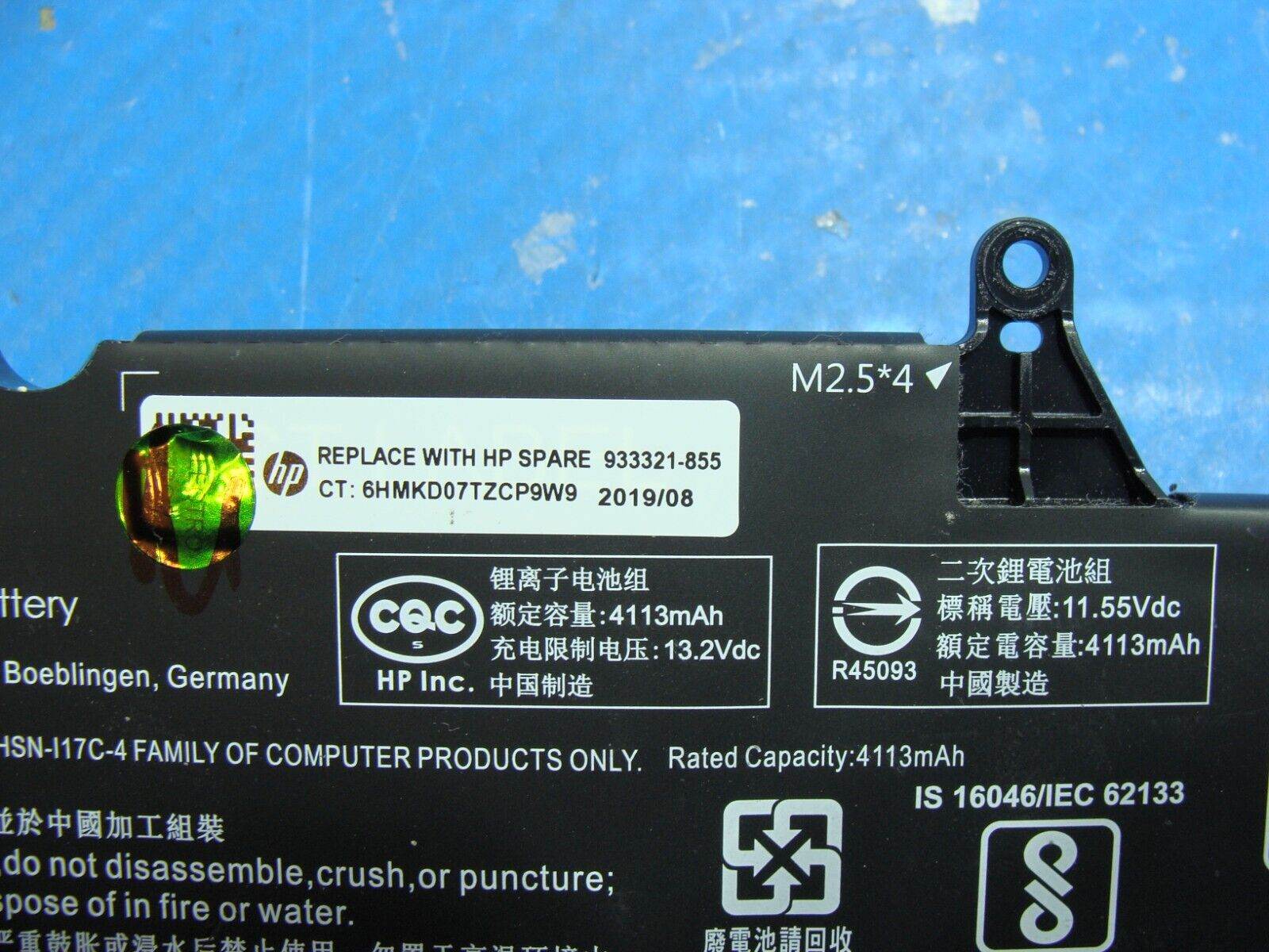 HP EliteBook 14” 840 G6 Genuine Laptop 11.55V 50Wh 4113mAh SS03XL 933321-855 - Tested Computer Laptop Parts