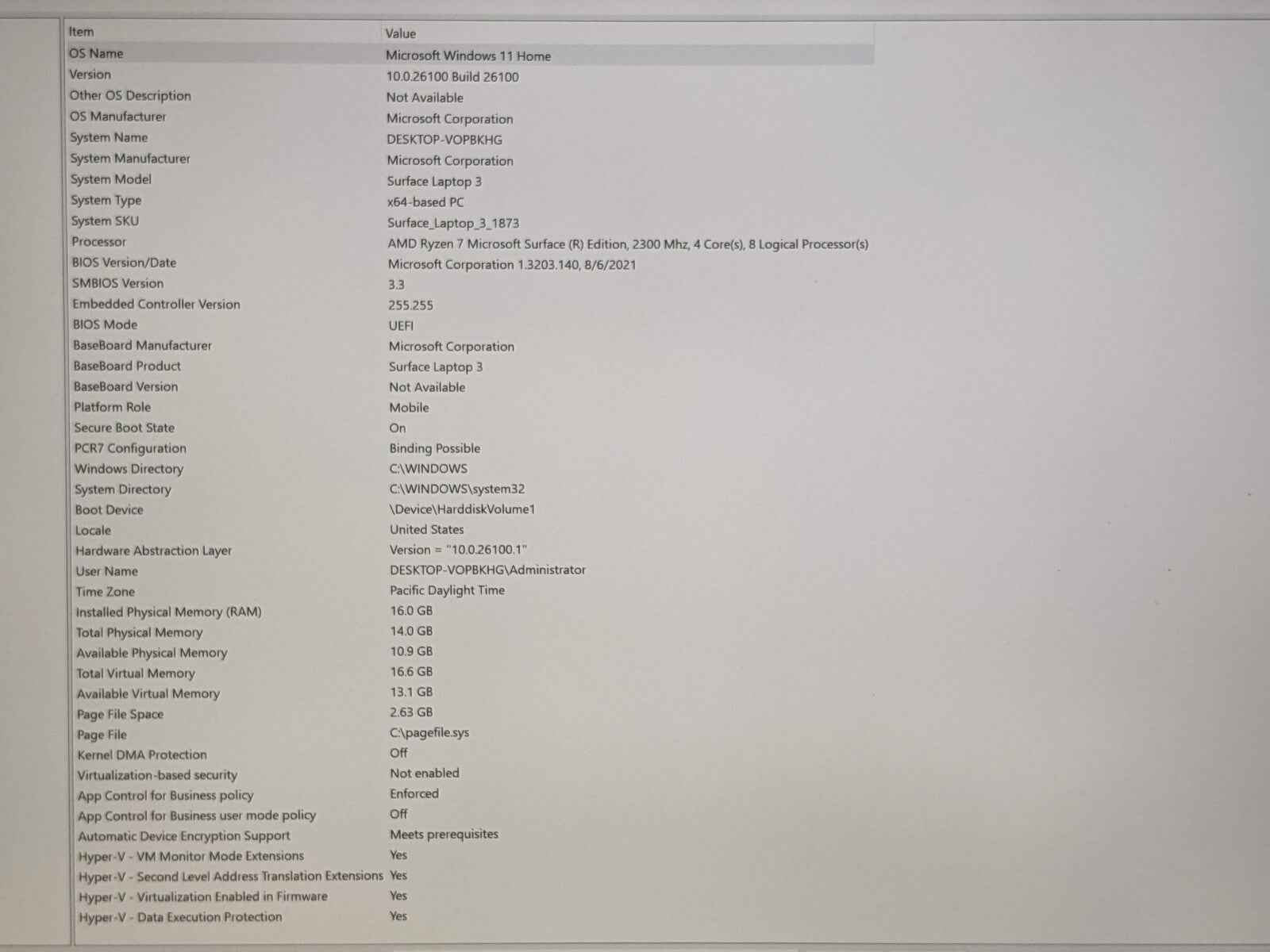 MS Surface Laptop 3 1873 15