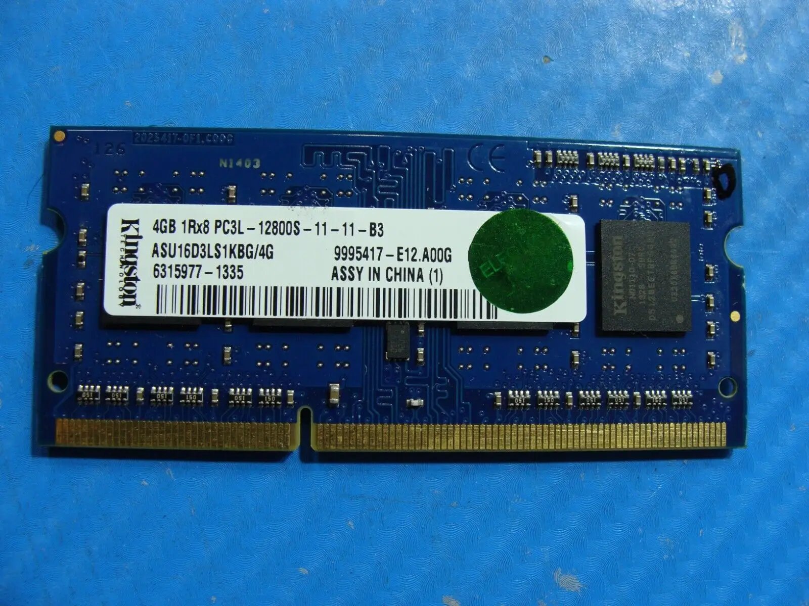 Asus Q550LF-BBI7T07 Kingston 4GB PC3L-12800S Memory RAM SO-DIMM ASU16D3LS1KBG/4G