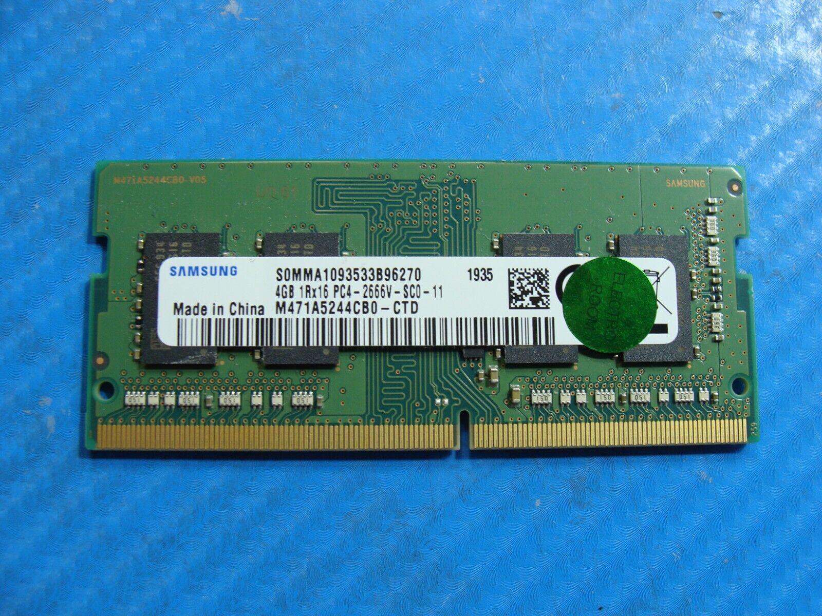 Acer A515-43 Samsung 4GB 1Rx16 PC4-2666V SO-DIMM Memory RAM M471A5244CB0-CTD