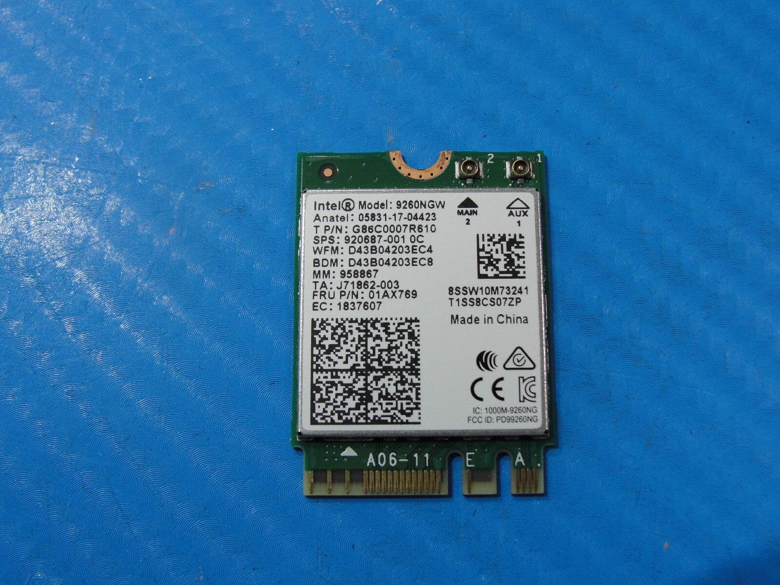 Razer Blade 15.6” RZ09-02705E75 OEM Laptop Wireless WiFi Card 9260NGW 01AX769 - Tested Computer Laptop Parts
