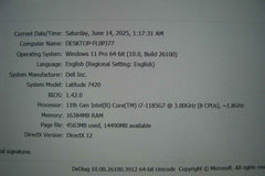 Dell Latitude 7420 14" FHD TOUCH i7-1185G7 3Ghz 16GB 512GB SSD Win11PRO +Charger