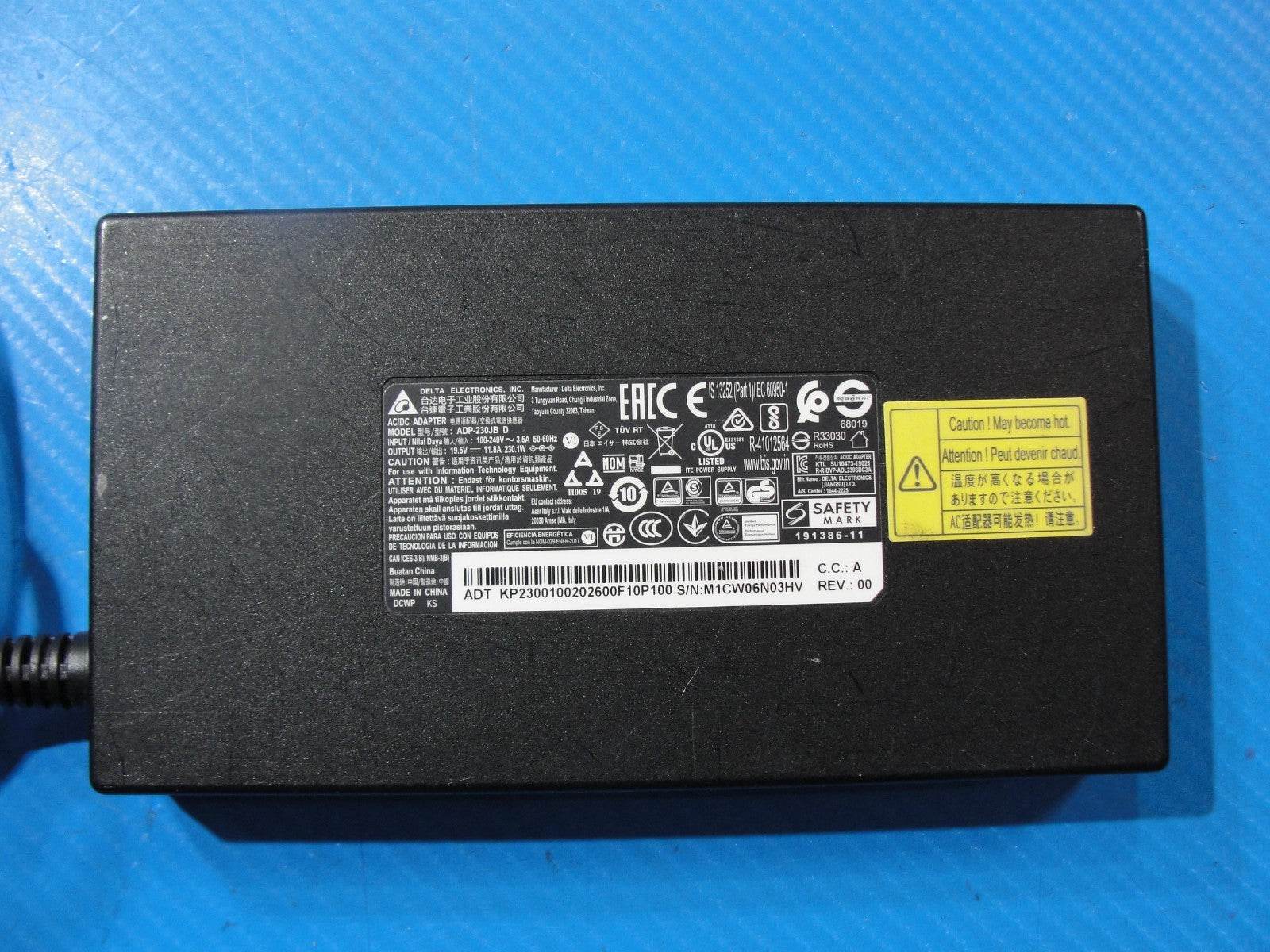 Genuine Delta Electronics 230W AC Adapter 19.5V 11.8A 5.5mm × 2.5mm Black Tip - Tested Computer Laptop Parts