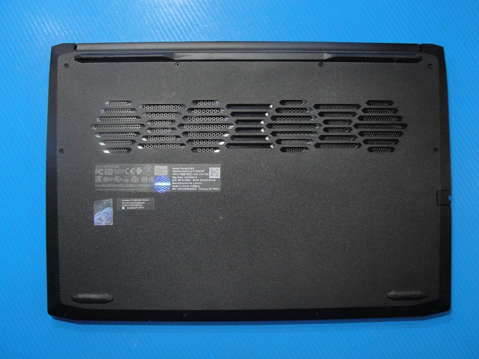 Lenovo IdeaPad Gaming 3 15ACH6 15.6”FHD AMD 5 5600H 8GB 256GB SSD NVIDIA RTX3050 - Tested Computer Laptop Parts