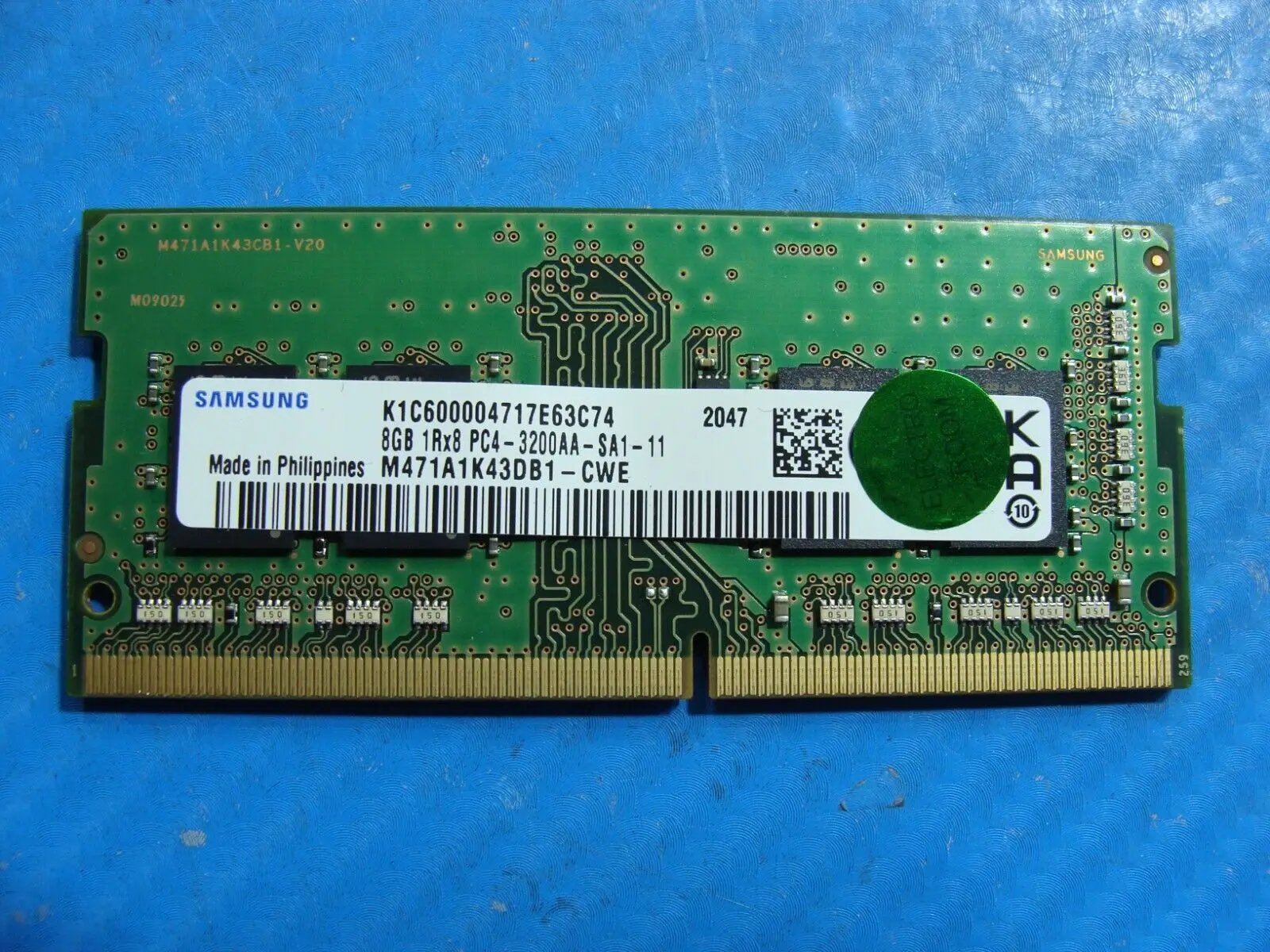Dell 3410 Samsung 8GB 1Rx8 PC4-3200A Memory RAM SO-DIMM M471A1K43DB1-CWE