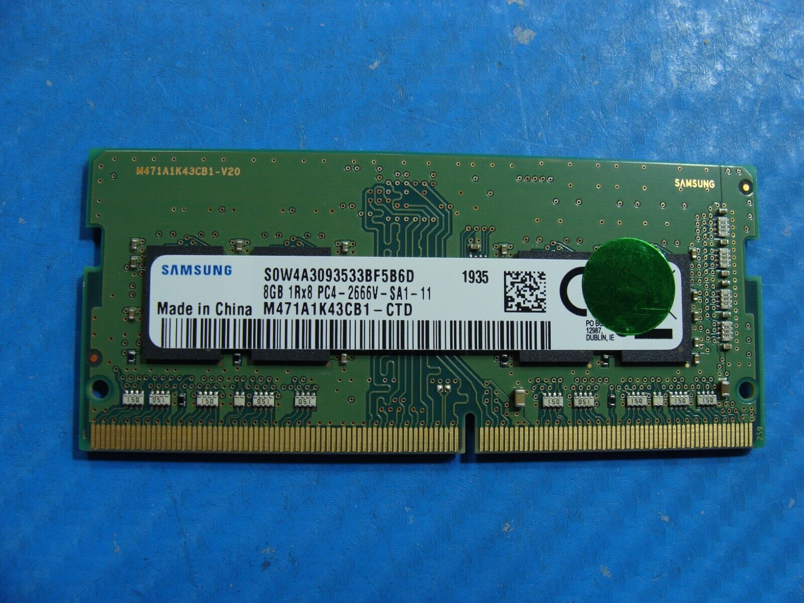 HP 14m-dh1003dx Samsung 8GB 1Rx8 PC4-2666V Memory RAM SO-DIMM M471A1K43CB1-CTD