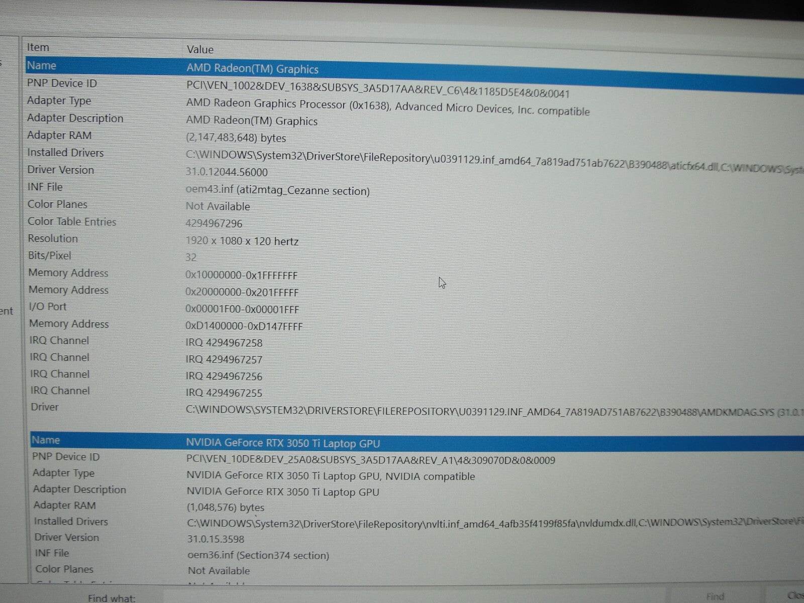 Lenovo IdeaPad Gaming 3 15ACH6 15.6”FHD AMD 5 5600H 8GB 256GB SSD NVIDIA RTX3050 - Tested Computer Laptop Parts