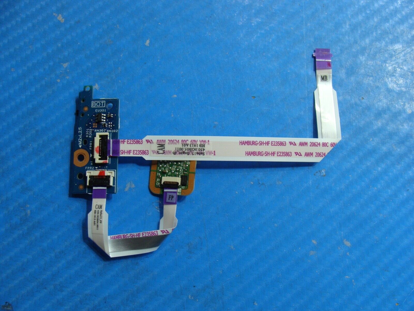 HP Envy x360 15.6” 15-dr0013nr Switch Fingerprint Board w/Cables 455.0GB04.0001