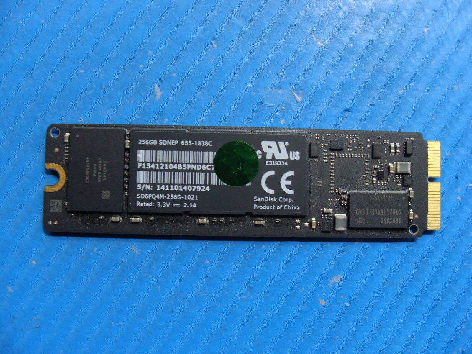 MacBook A1466 SanDisk 256GB SSD Solid State Drive SD6PQ4M-256G-1021 655-1838C - Tested Computer Laptop Parts