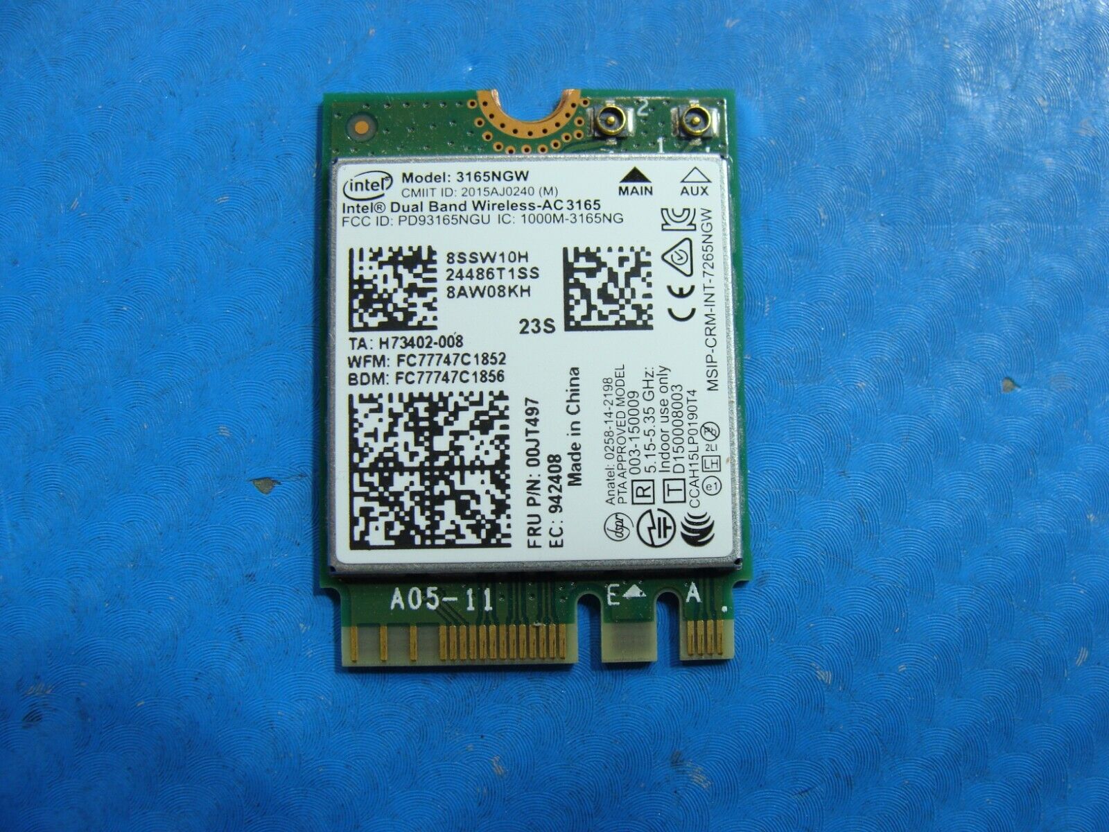 Lenovo IdeaPad 15.6” 330 Series OEM Laptop Wireless WiFi Card 00JT497 3165NGW